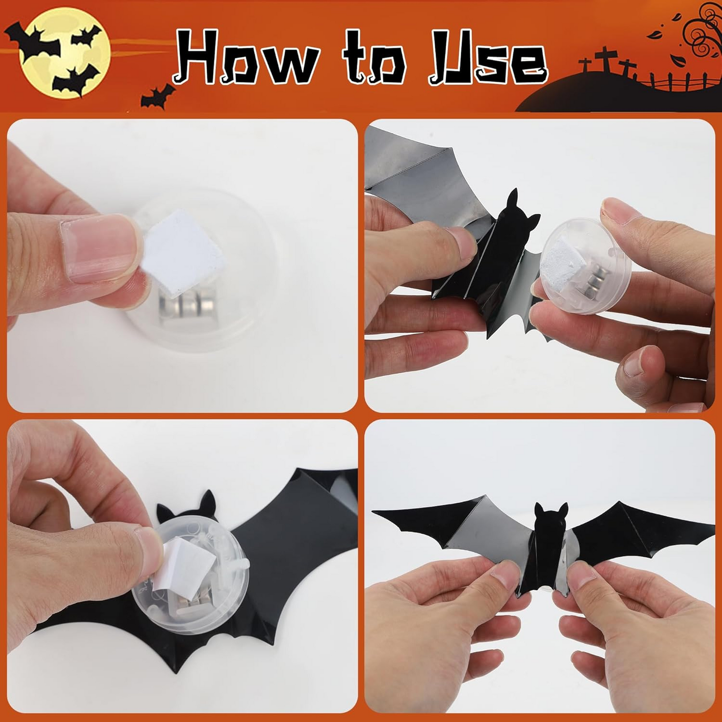 3D Bat Ornaments Halloween Festival Decor