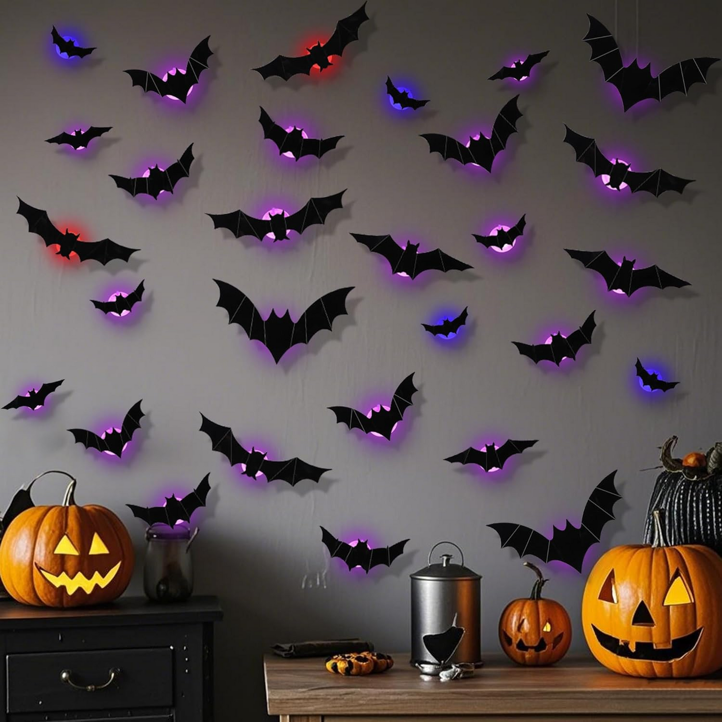 3D Bat Ornaments Halloween Festival Decor